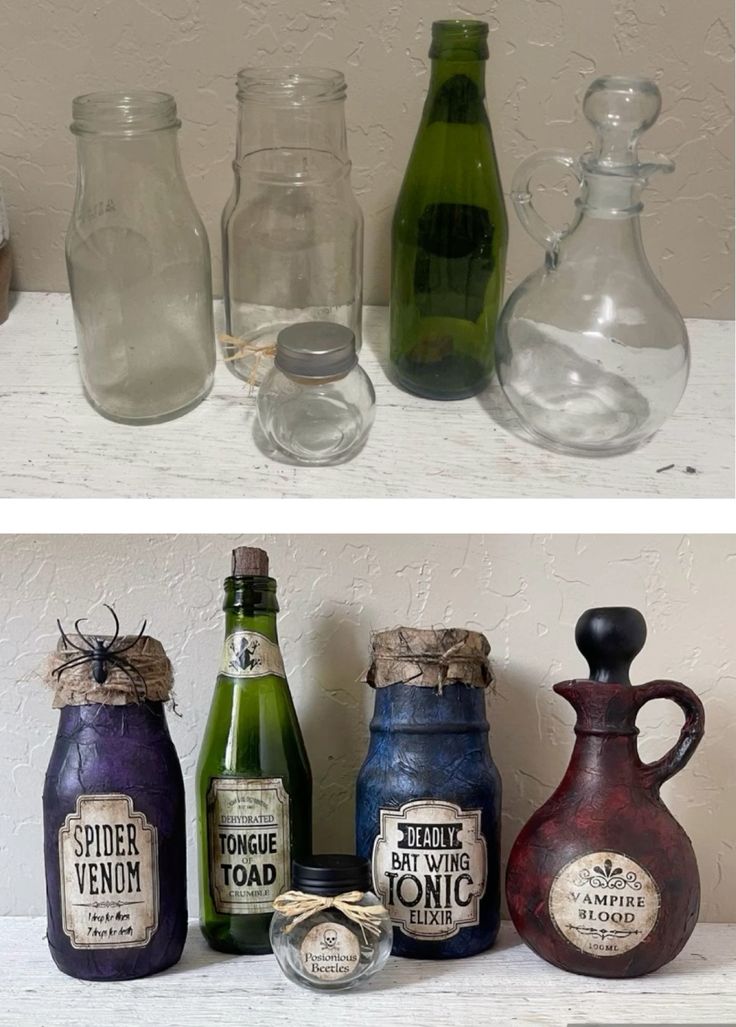 Turn Old Bottles Into Potion Bottles