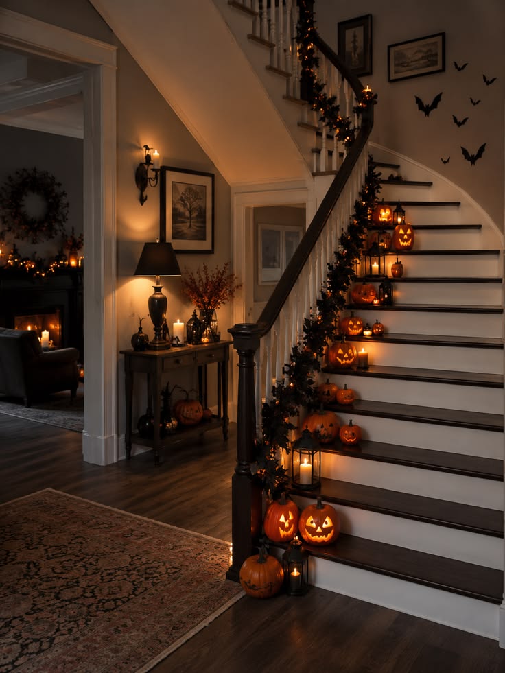 Turn Your Staircase Into a Halloween Display