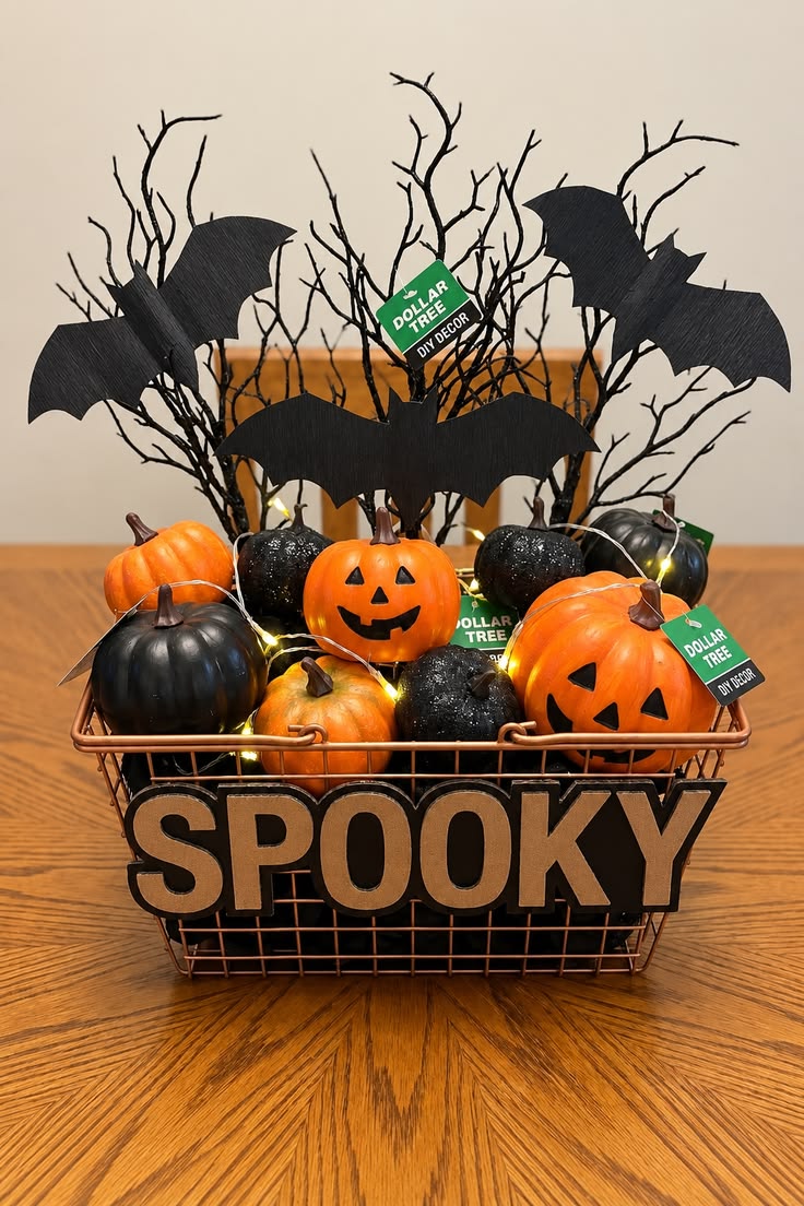 Turn a Basket Into Halloween Decor