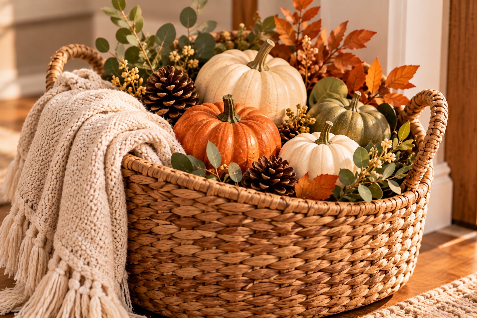 Turn a Basket Into a Seasonal Display