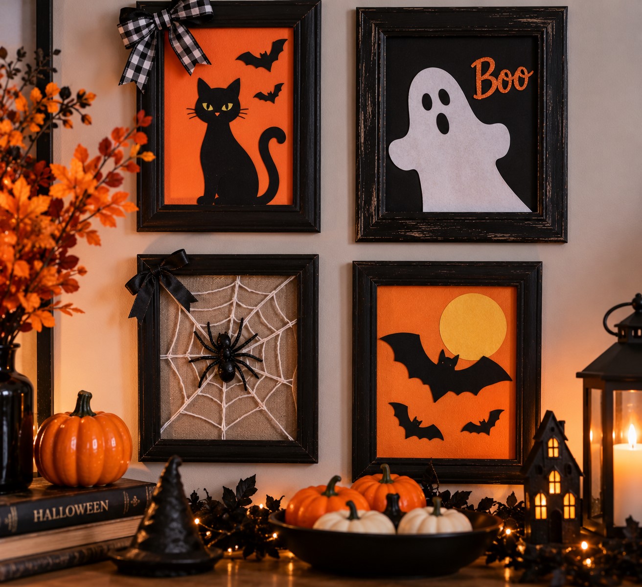 Turn a Cheap Picture Frame Into Halloween Wall Art