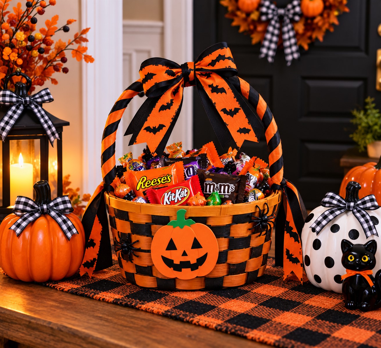 Turn a Small Basket Into a Halloween Treat Basket