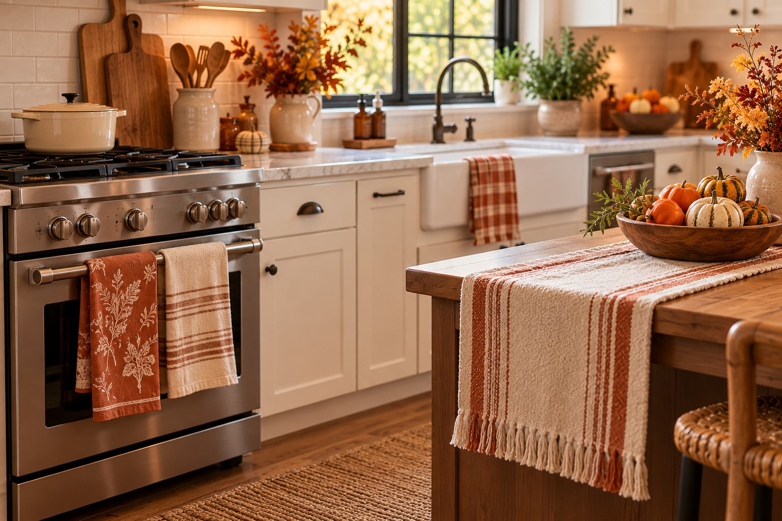 Use Kitchen Towels as Seasonal Decor