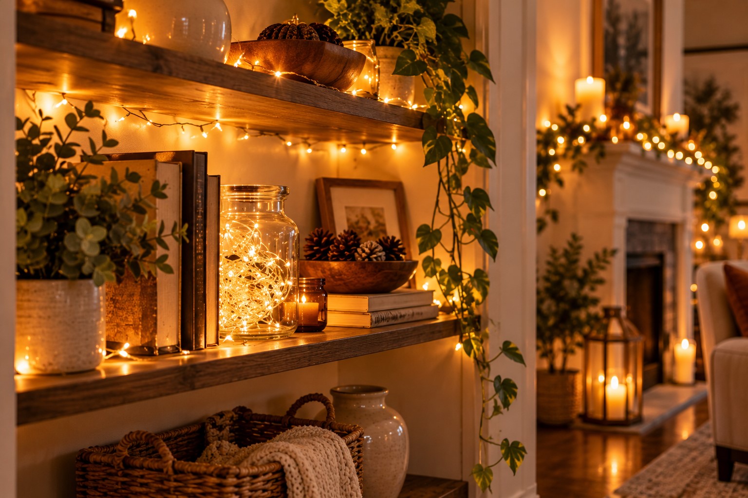 Use String Lights in Small Areas