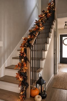 Use Your Fall Garland as a Halloween Base