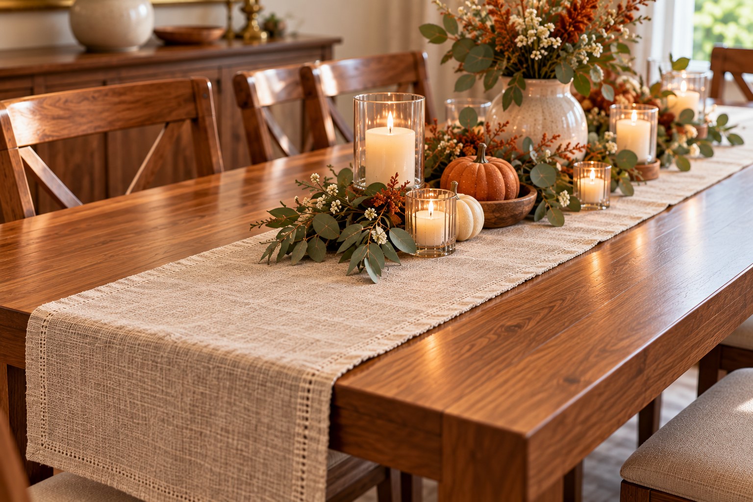 Use a Table Runner Instead of Covering Everything