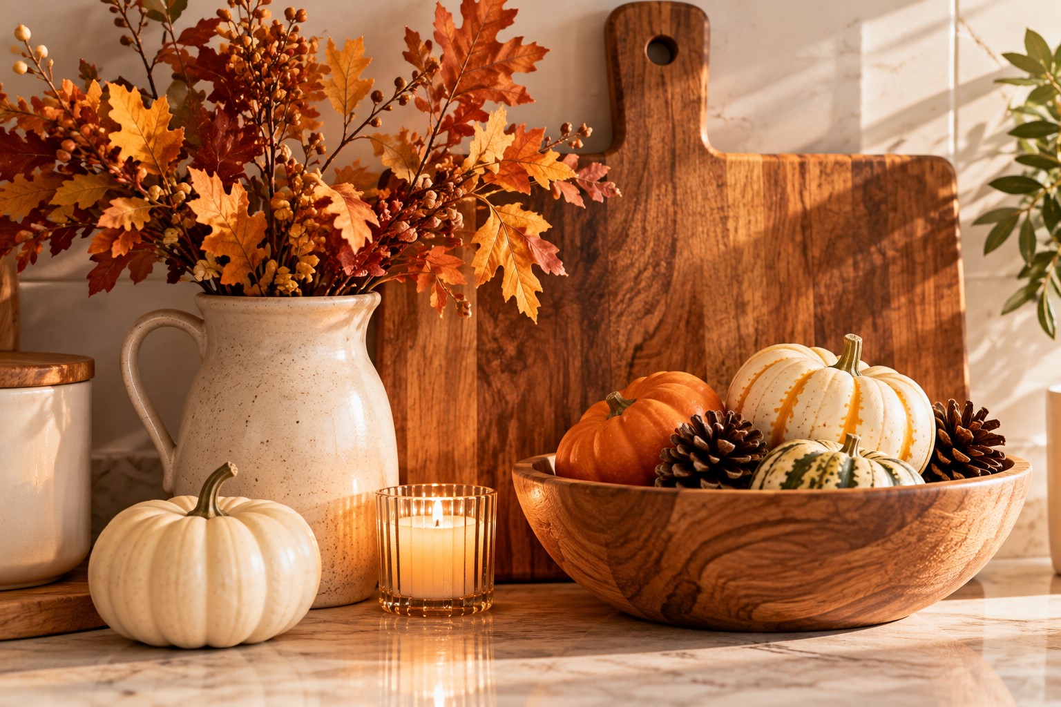 Use a Wooden Cutting Board as Decor
