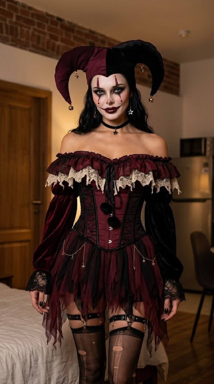 black and burgundy