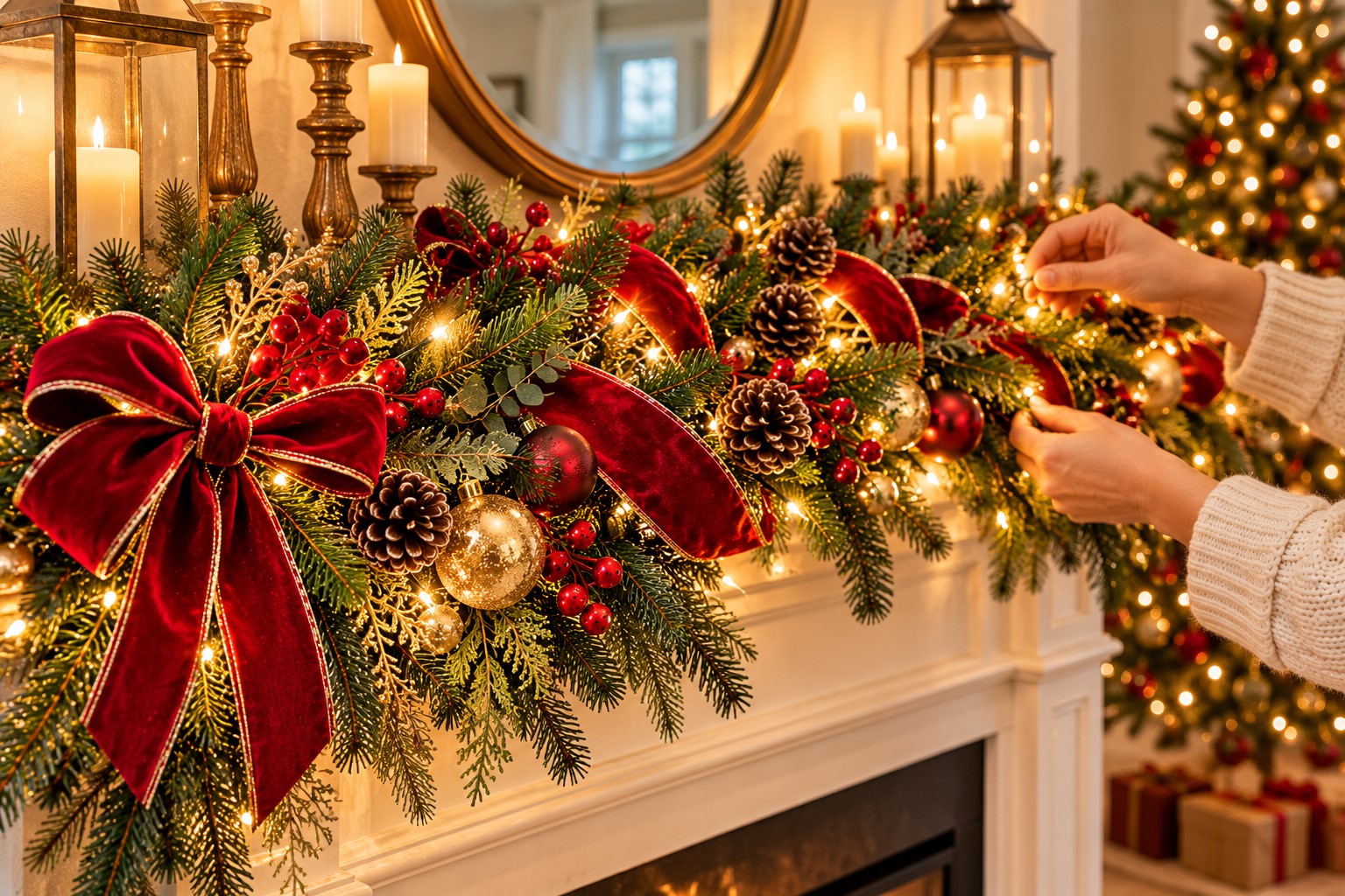 Add Lights for a Warm Christmas Glow