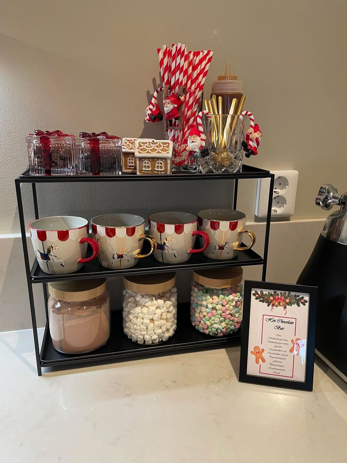 Christmas coffee station