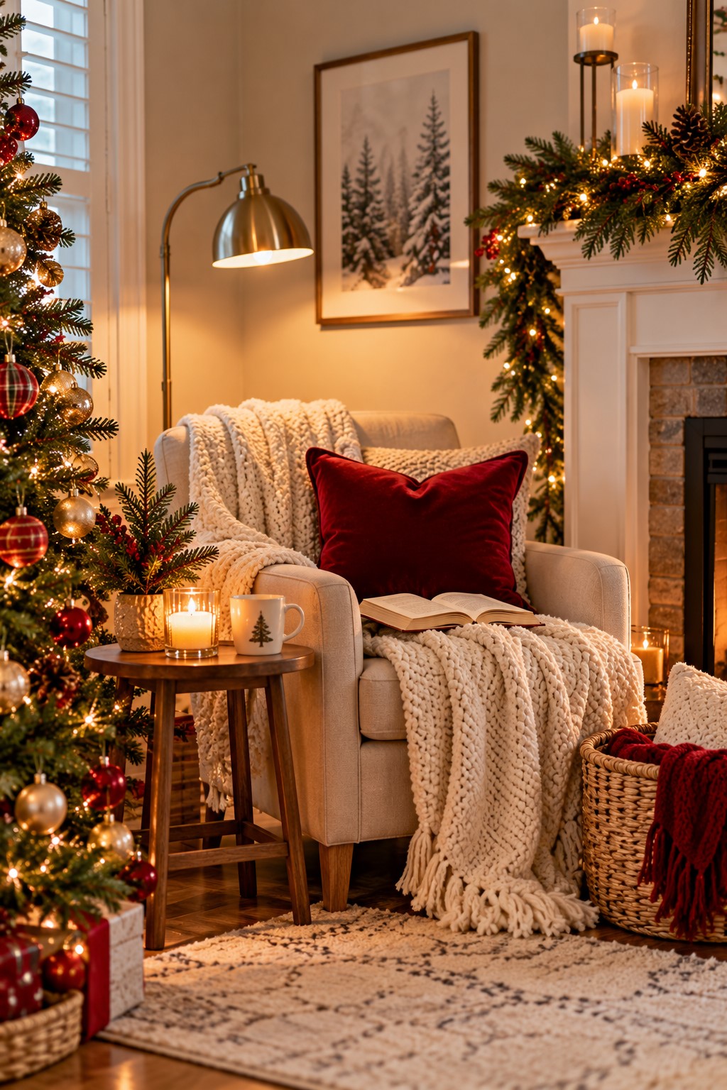 Create One Cozy Christmas Corner