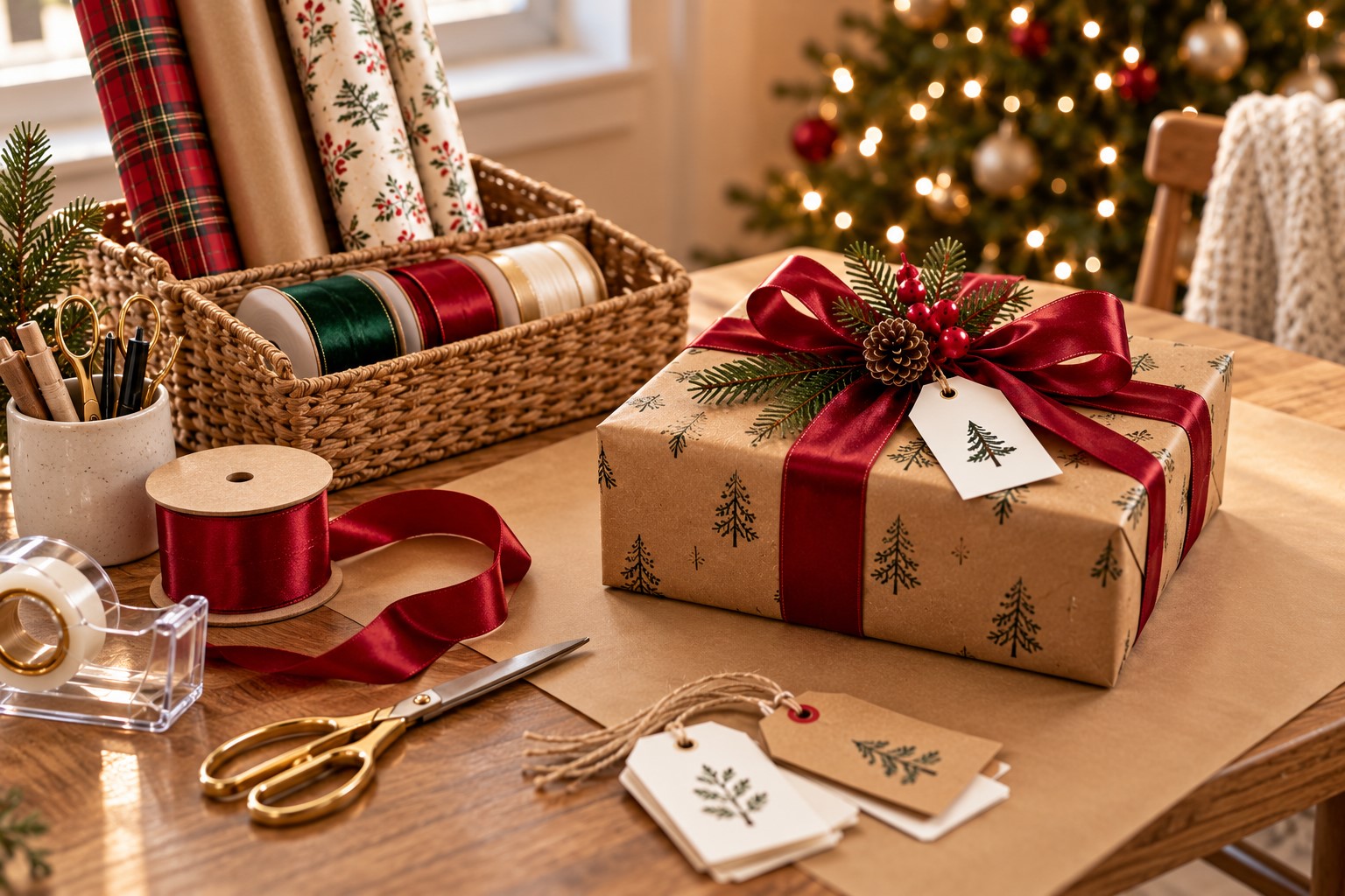 Create a Gift-Wrapping Station Before You Start