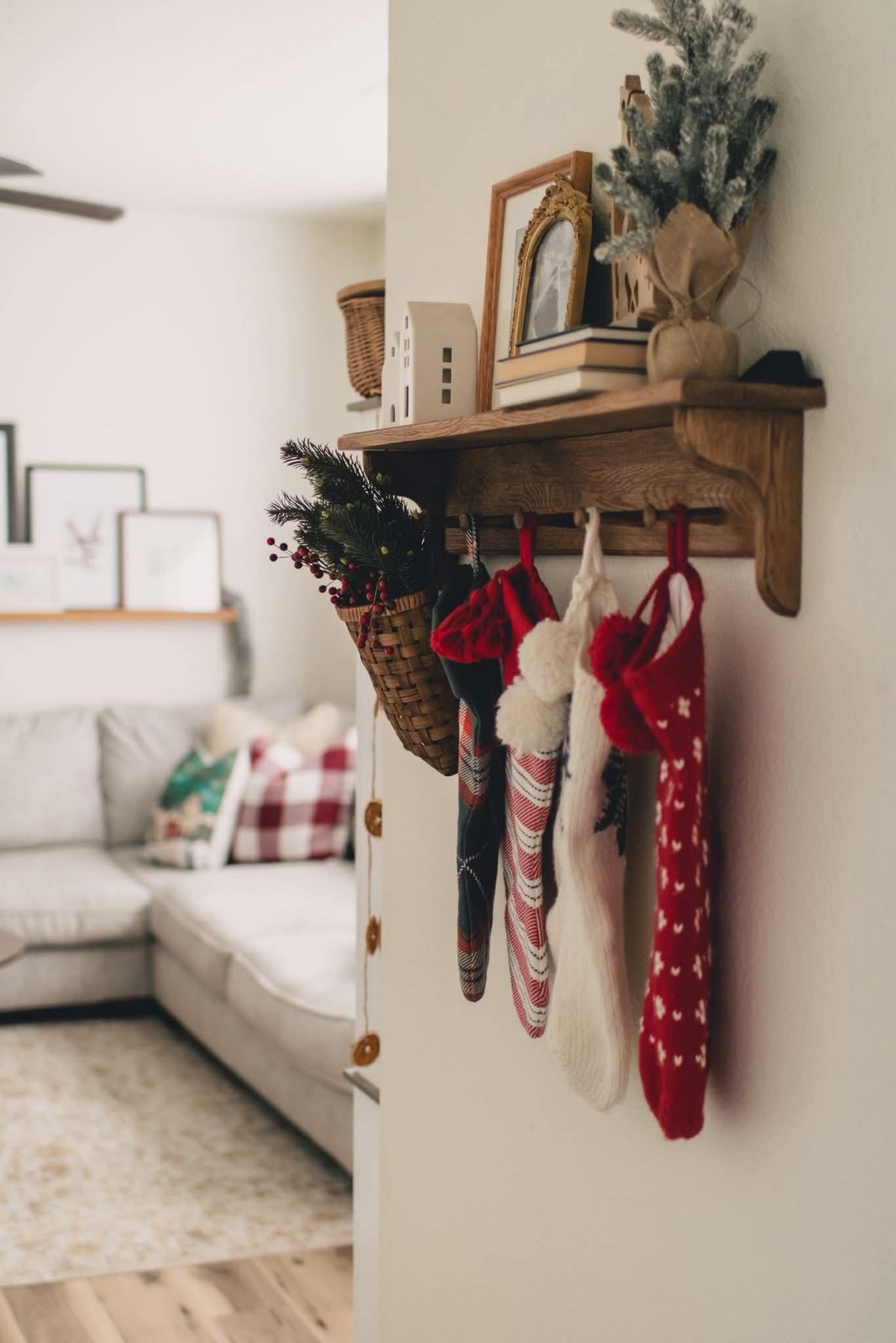 Decorate With Stockings Without Needing a Fireplace