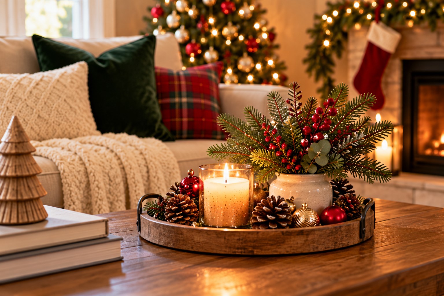 Decorate the Coffee Table With a Simple Arrangement