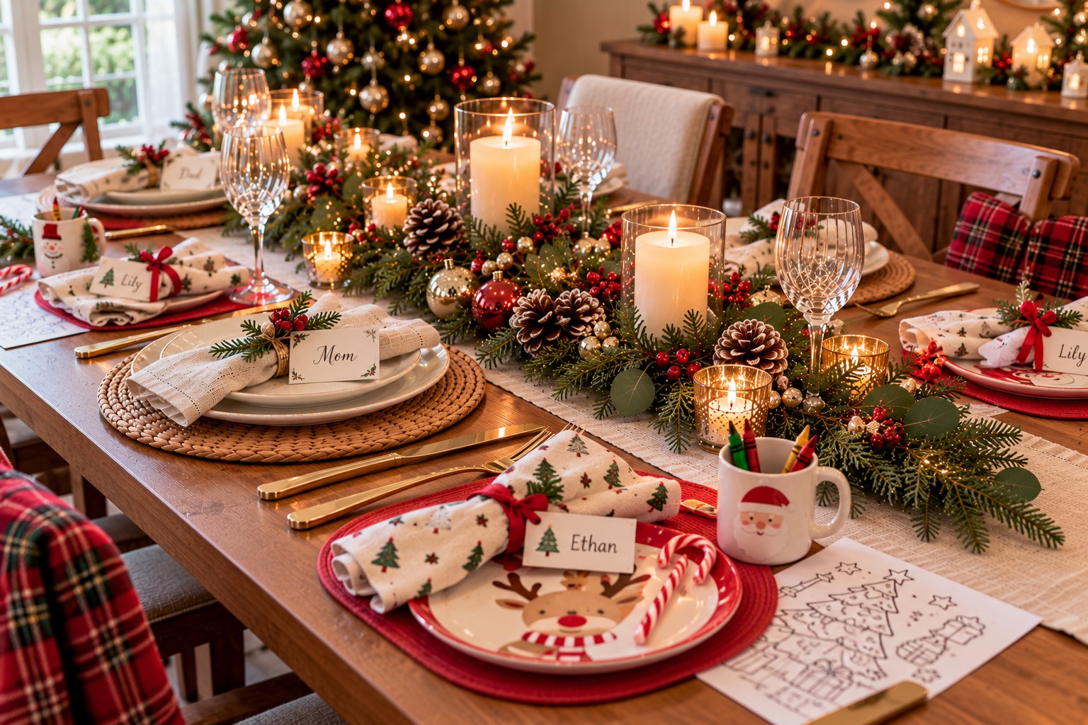 Give Kids a Simple Christmas Place Setting