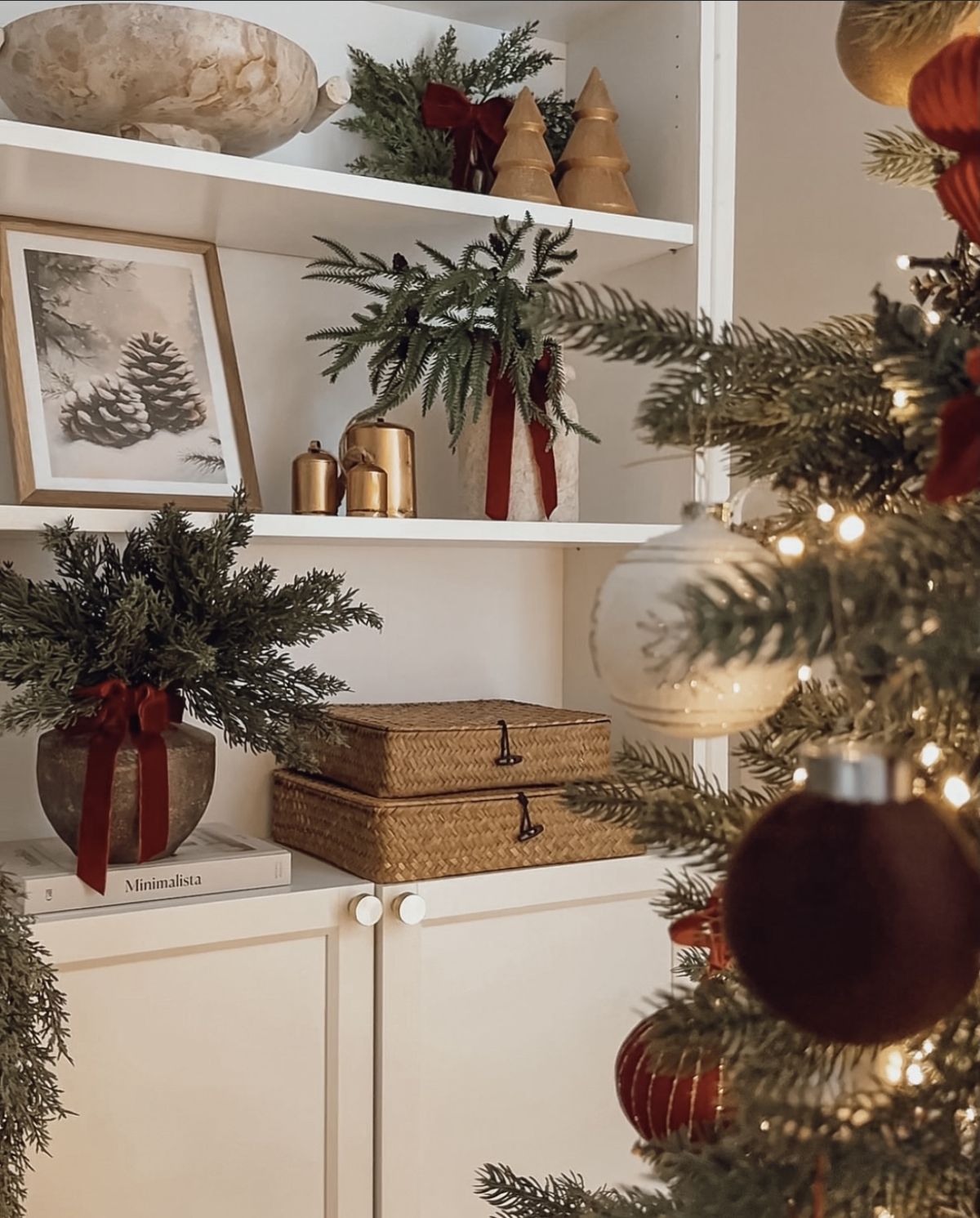 Give Shelves a Simple Christmas Update