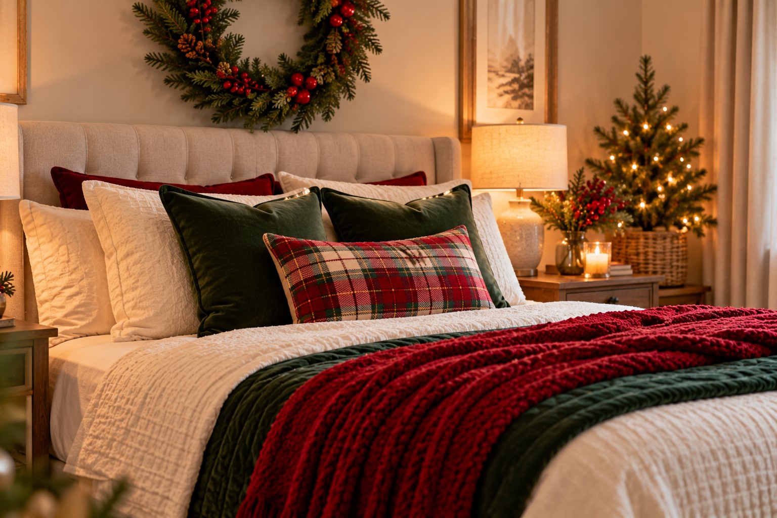 Give the Bedroom a Little Christmas Feeling