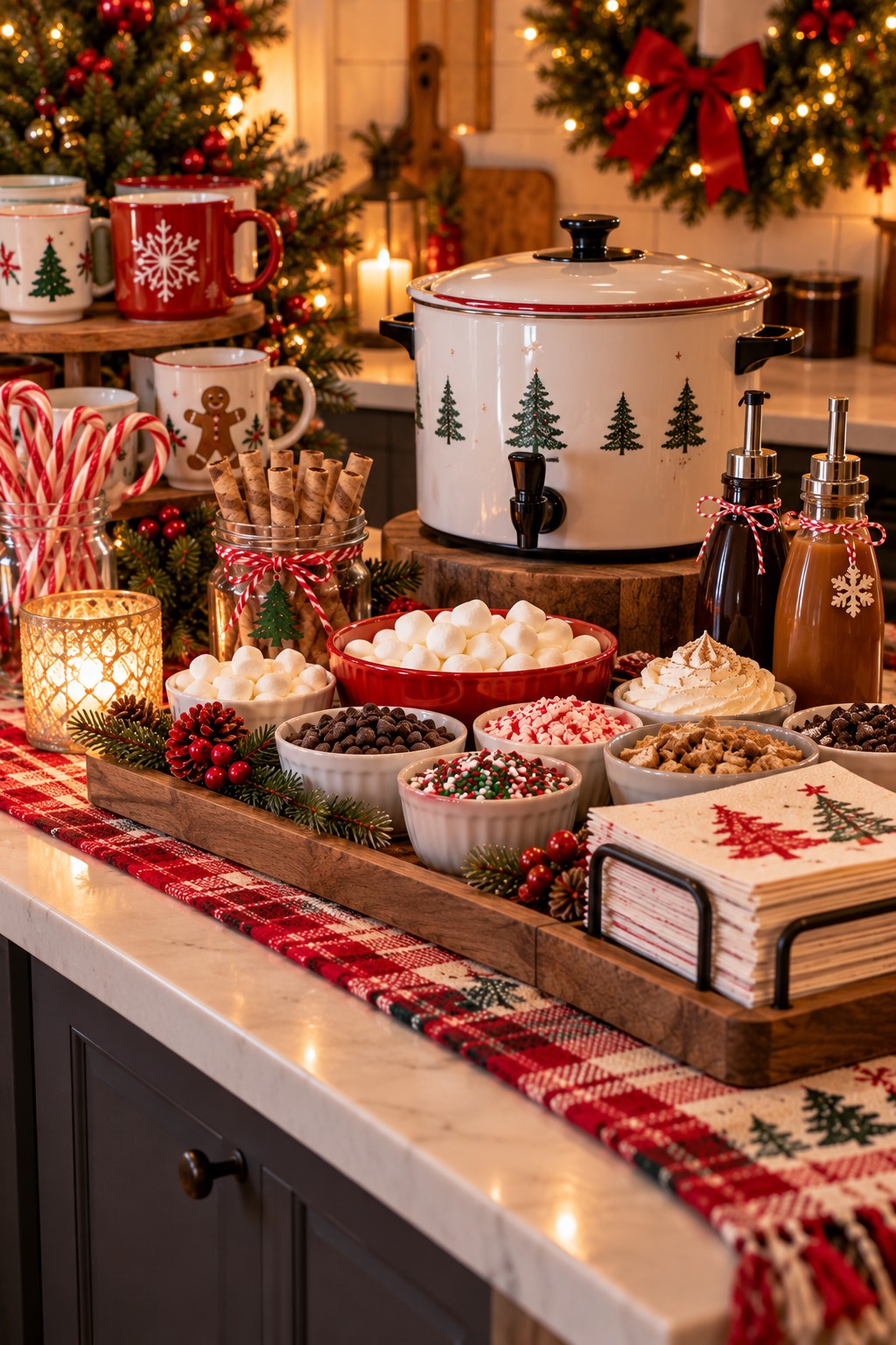 Give the Hot Chocolate Bar a Cozy Evening Feel