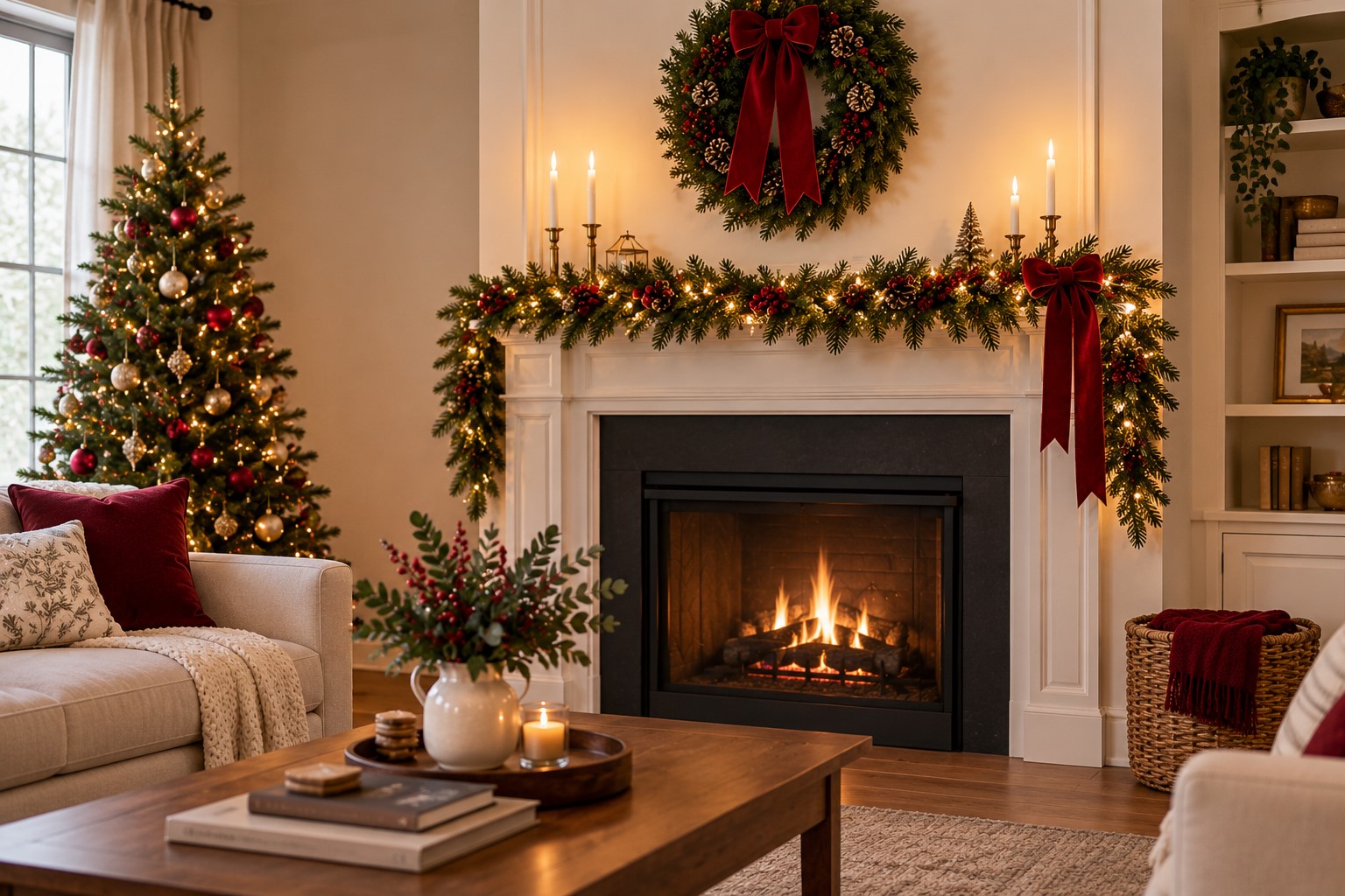 Let Your Garland Tie the Christmas Room Together