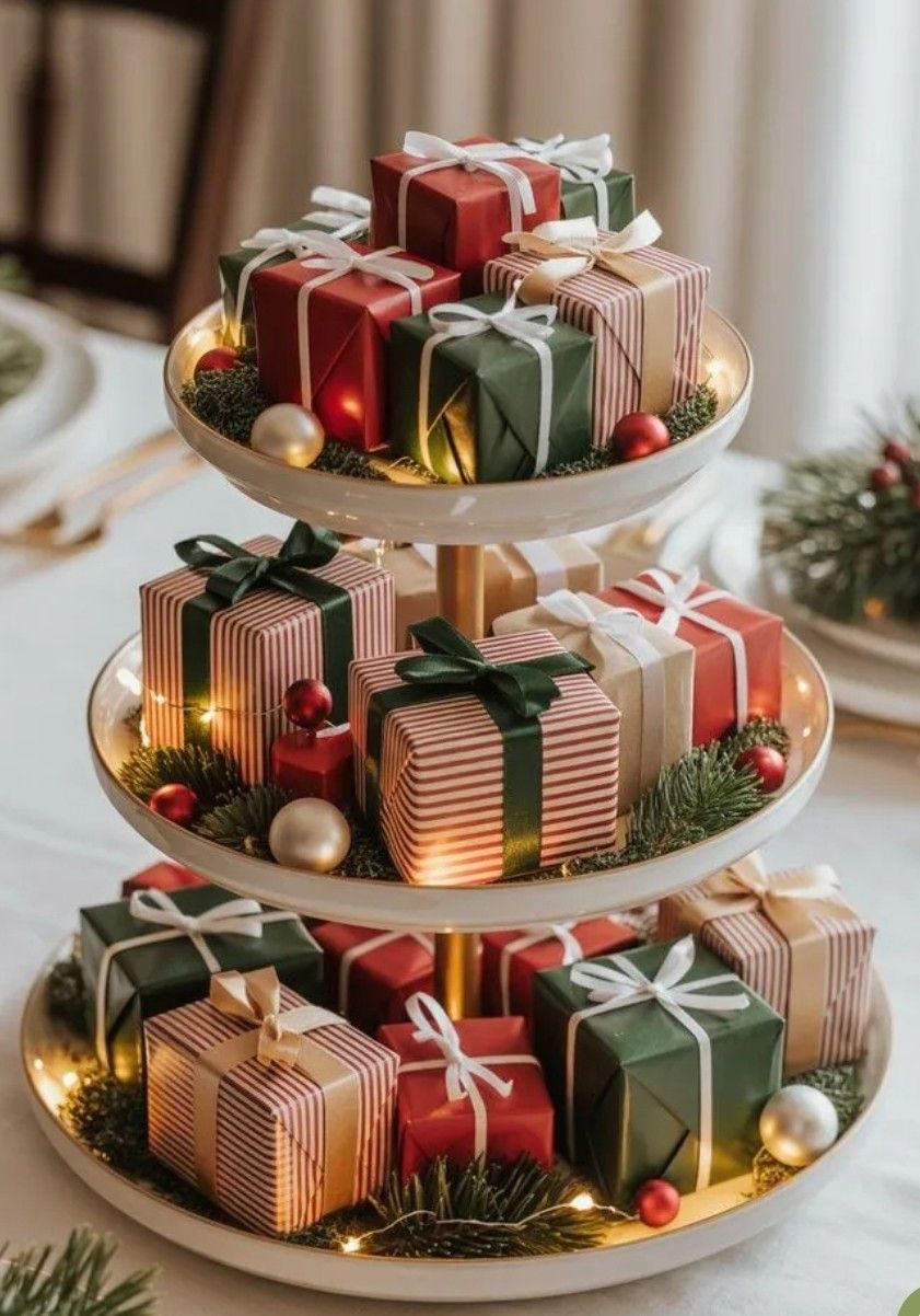 Make a Centerpiece With Wrapped Gifts