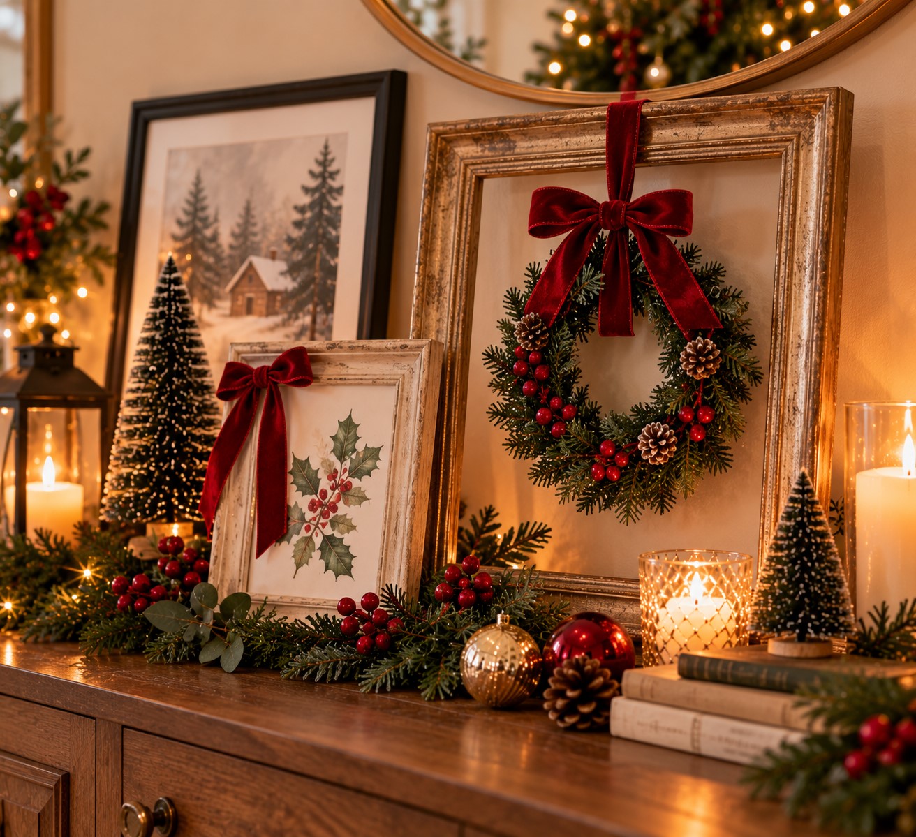 Make a Christmas Decoration From an Old Picture Frame