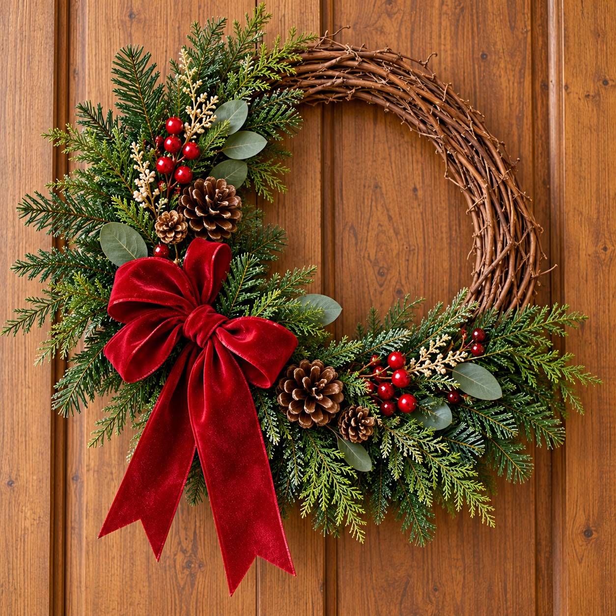 Try a Half-Greenery Wreath