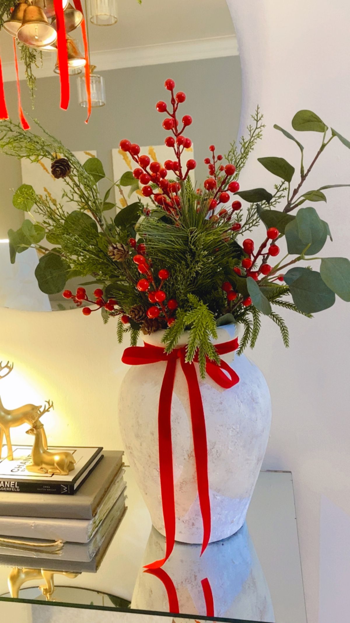 Turn a Vase Into a Christmas Display