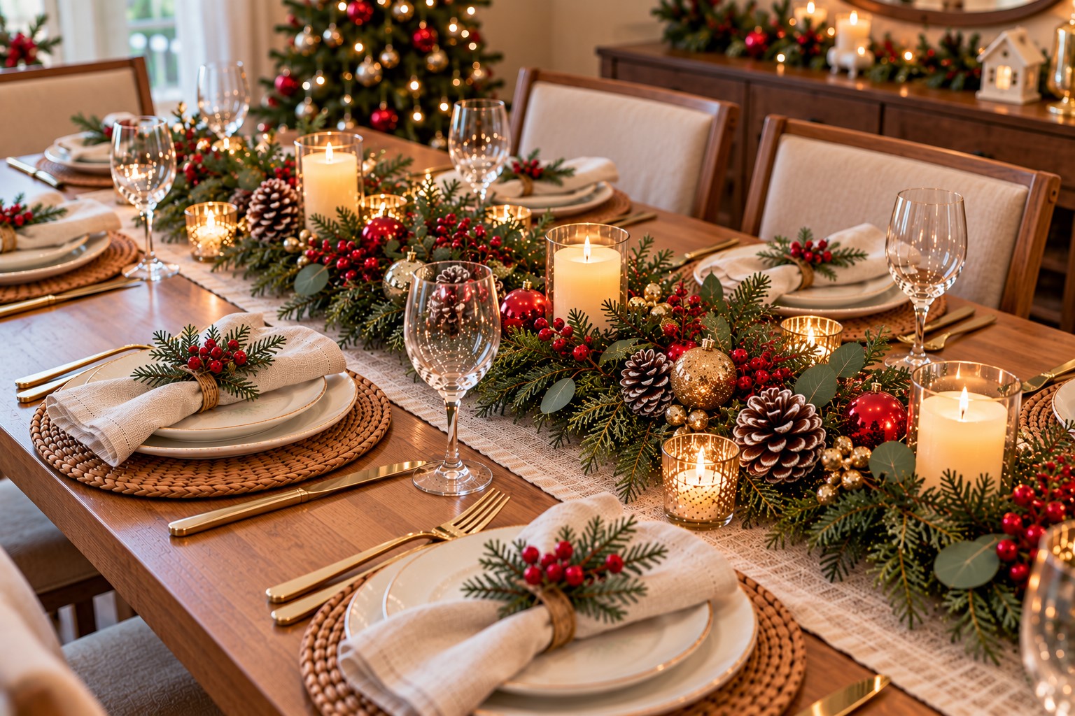 Use One Long Low Centerpiece