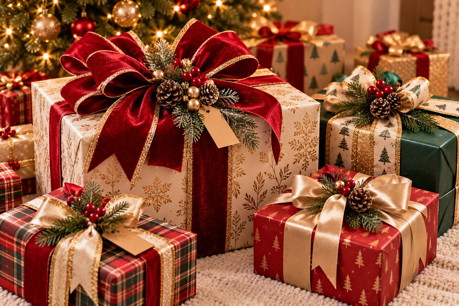 Use a Big Bow on Larger Gifts