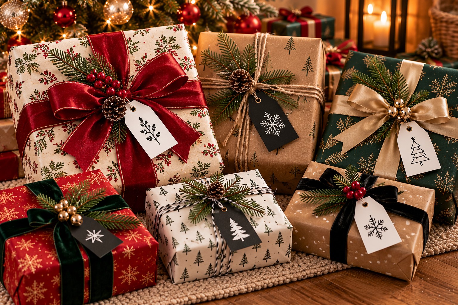 Use a Simple Black-and-White Gift Tag