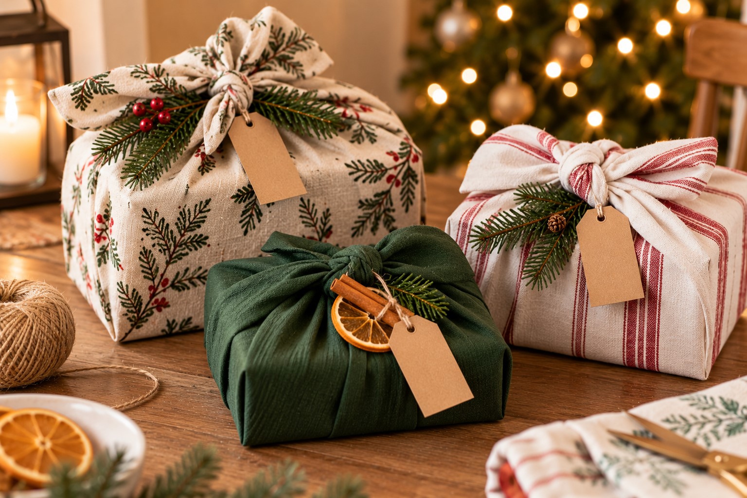 Wrap Gifts in Fabric