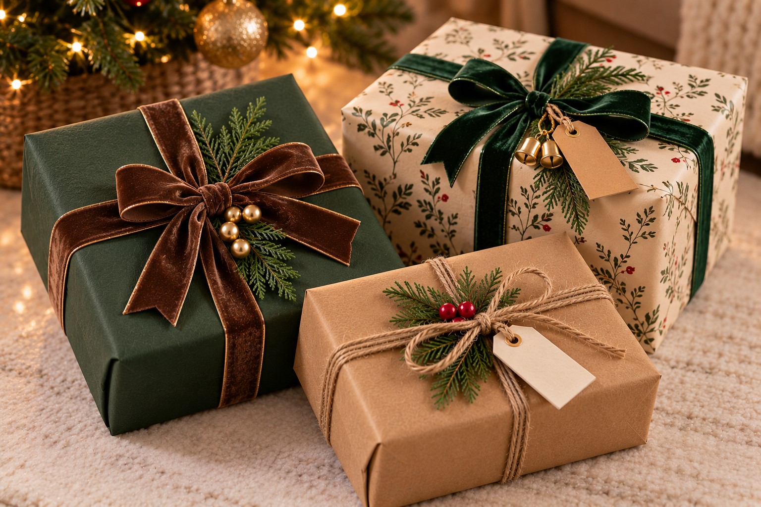 Wrap Gifts in a Coordinated Color Palette